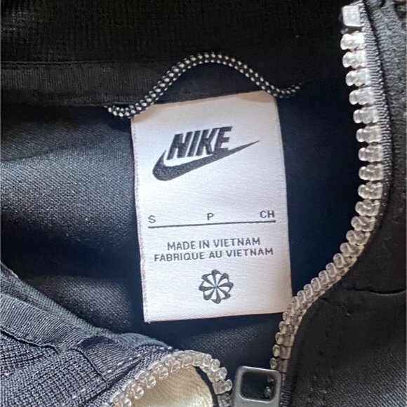 Nike Air Youth Zip Up Logo Track Jacket-Black/White-Small-GUC - Picture 4 of 6